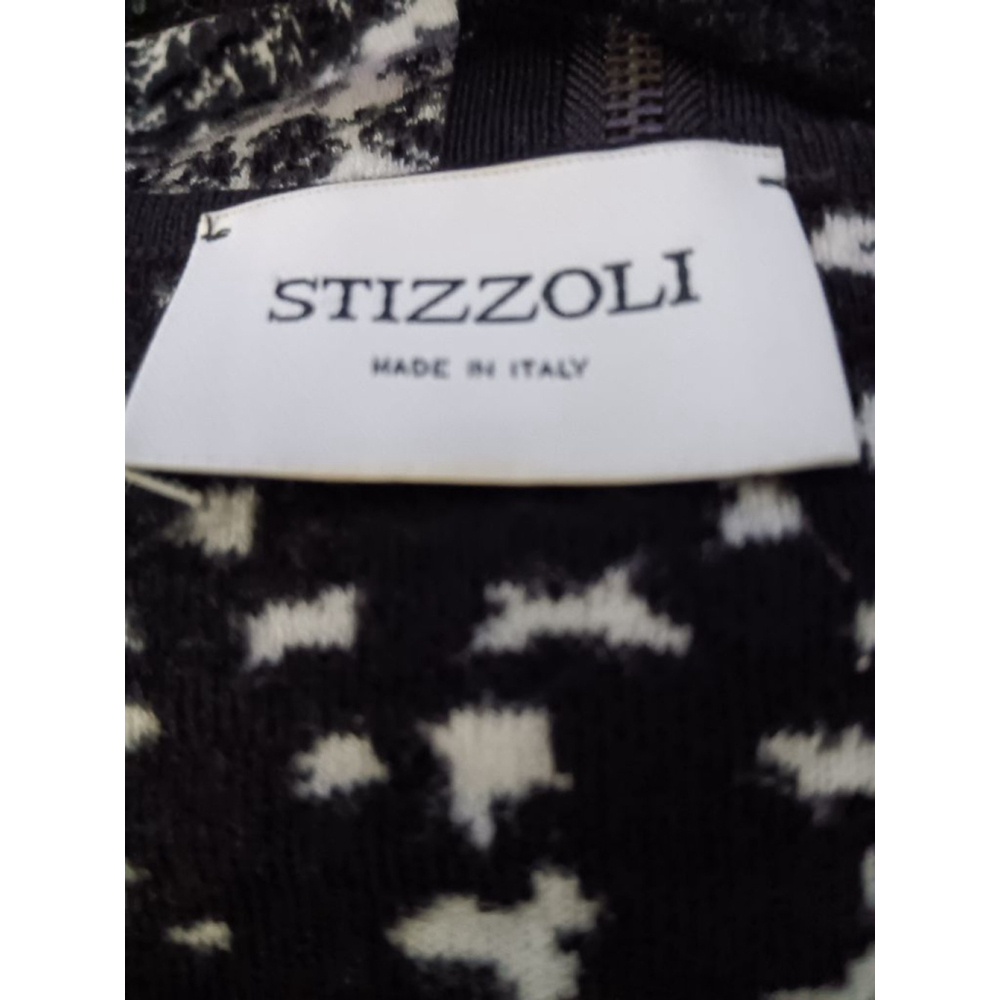 Stizzoli Black & White Leopard Print Knit Zip-Front Cardigan Sweater & Skirt Set - Picture 11 of 14